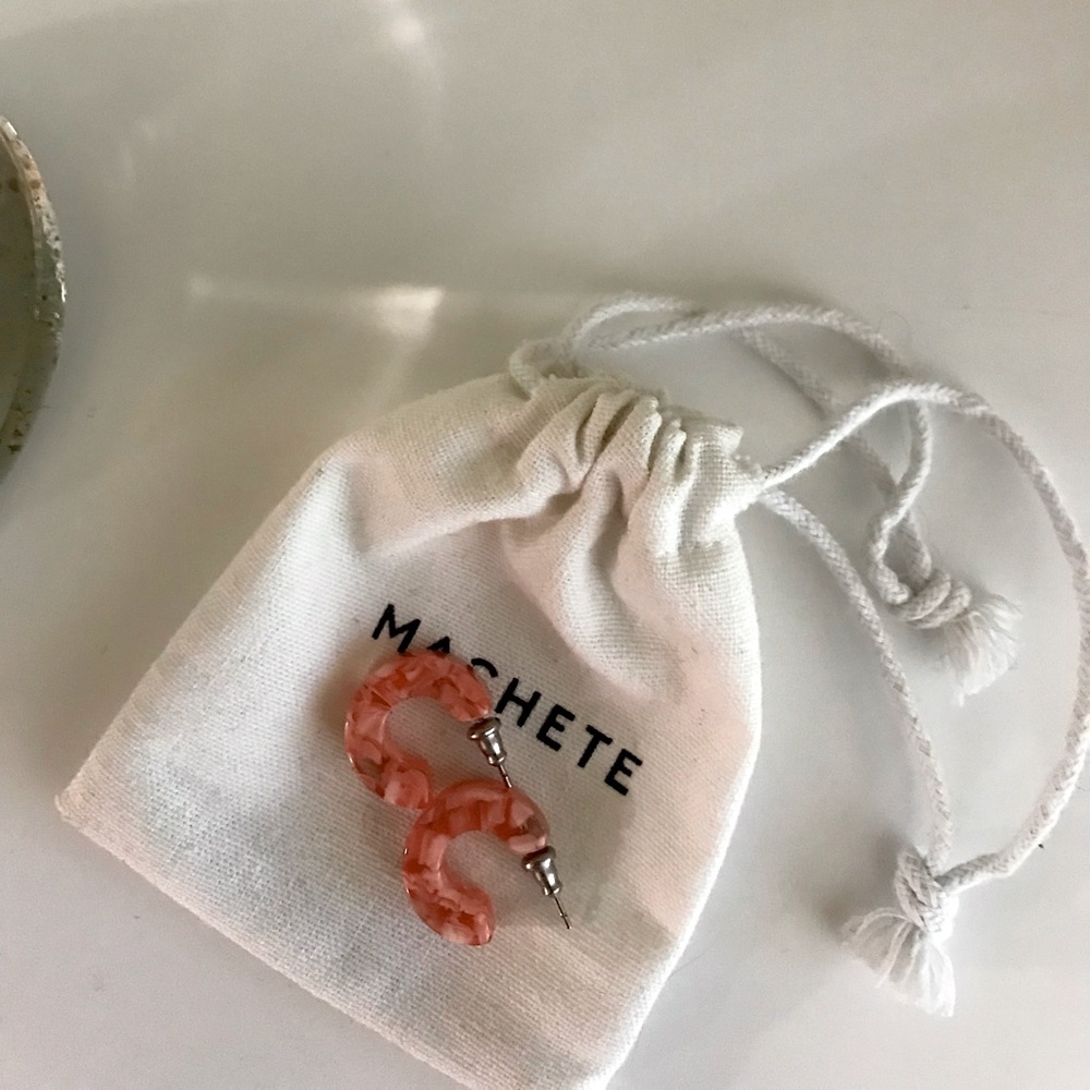 Peach/Coral Machete Sustainable Muse Hoops